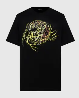 Versace: Чорні футболки  Medusa