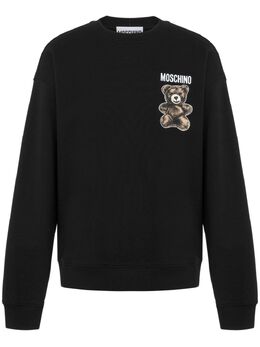 Moschino: Чёрный свитшот  Teddy Bear
