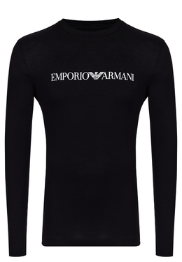 EMPORIO ARMANI: Чёрный свитшот 