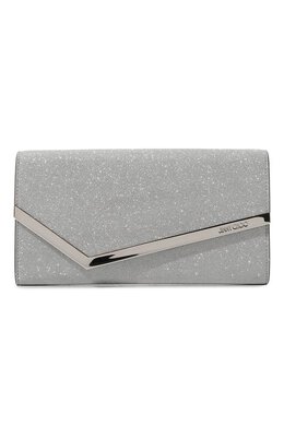 Jimmy Choo: Серебристый клатч  Emmie