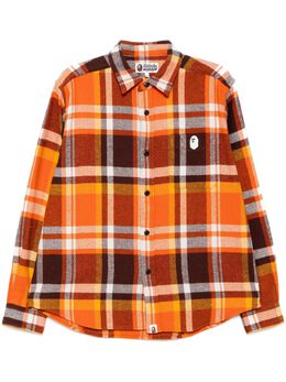 A BATHING APE®: Оранжевая рубашка 