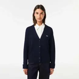 LACOSTE: Чёрный кардиган 