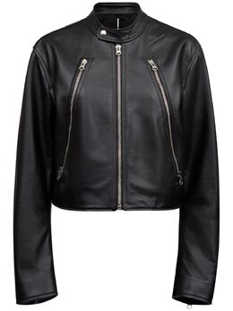 MM6 Maison Margiela: Кожаная куртка 