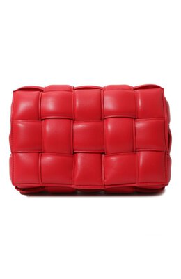 Bottega Veneta: Красная сумка  Padded Cassette