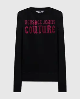 Versace Jeans Couture: Чёрный свитшот 