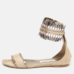 Jimmy Choo: Бежевые сандалии 
