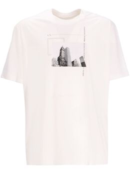 Armani Exchange: Футболка с принтом 