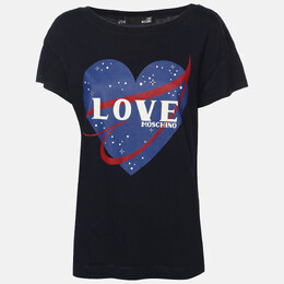 Love Moschino: Синяя футболка 