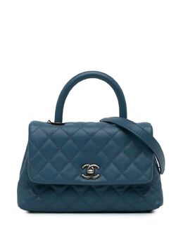 CHANEL Pre-Owned: Голубая сумка на руку 