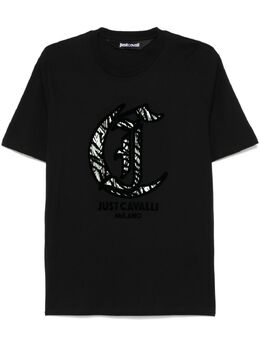 Just Cavalli: Чёрная футболка 