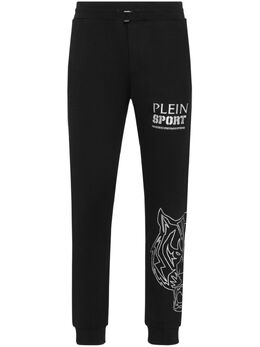 Plein Sport: Брюки с тигровым принтом 