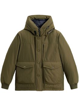 Woolrich: Куртка цвета хаки 