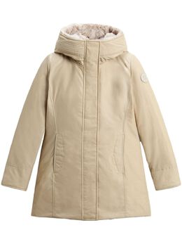 Woolrich: Бежевый пуховик 