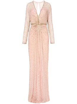 Jenny Packham: Бежевое платье 
