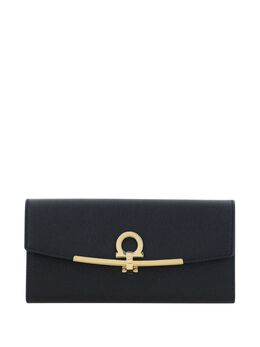 Salvatore Ferragamo: Чёрный кошелёк  Gancini