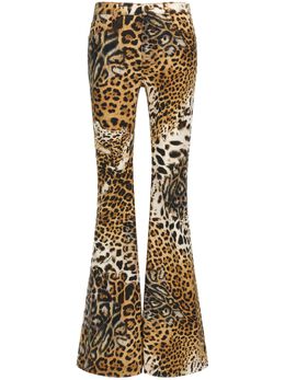 Roberto Cavalli: Брюки с леопардовым принтом 