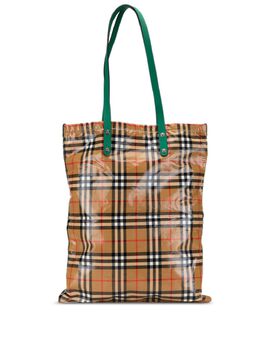 Burberry Pre-Owned: Коричневая сумка-шоппер 