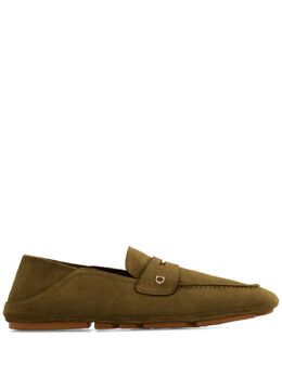 Ferragamo: Зелёные туфли  Gancini