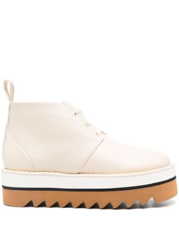 Stella McCartney: Светлые ботинки  Sneak Elyse