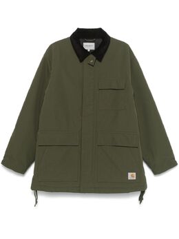 Carhartt WIP: Зелёное пальто 