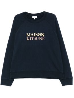 Maison Kitsuné: Синий свитер 