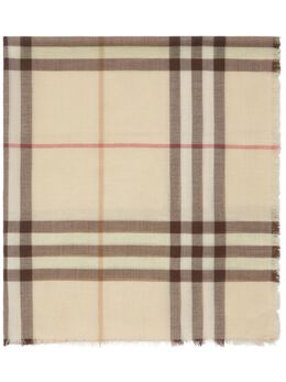 Burberry: Бежевый шарф 