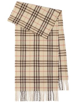 Burberry: Бежевый шарф 