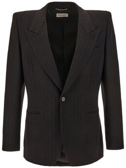 Saint Laurent: Пиджаки из шерсти 