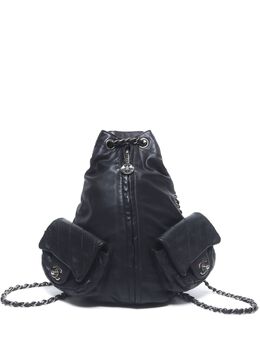 CHANEL Pre-Owned: Чёрный рюкзак 