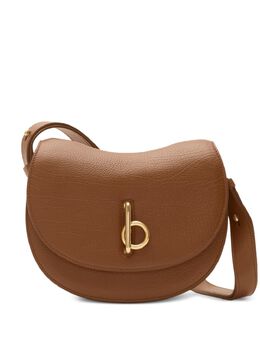 Burberry: Коричневая сумка через плечо 