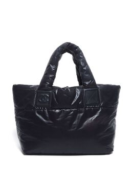 CHANEL Pre-Owned: Чёрная сумка-шоппер 