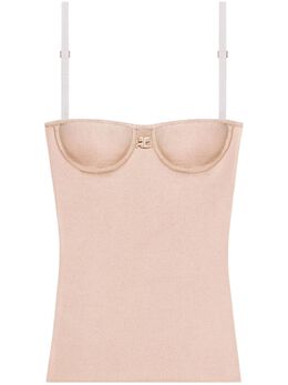 Courrèges: Бежевый топ 