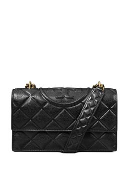 Tory Burch: Чёрная сумка  Fleming