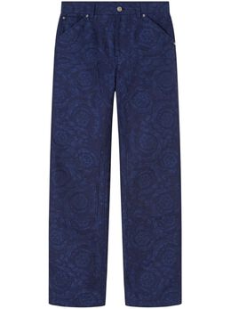 Versace: Жаккардовые брюки  Barocco