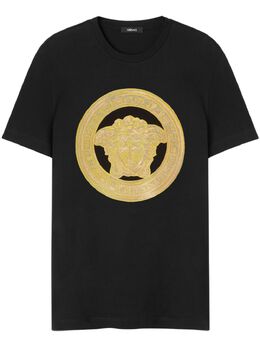 Versace: Чёрная футболка  Medusa