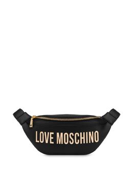 Love Moschino: Чёрная поясная сумка 