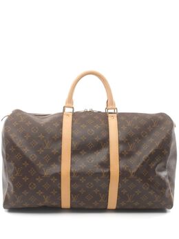 Louis Vuitton Pre-Owned: Коричневая спортивная сумка 