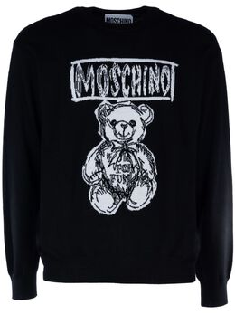 Moschino: Чёрный свитер  Teddy Bear