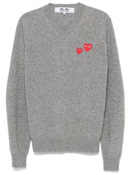 Comme Des Garçons Play: Свитер  Double Heart из шерсти