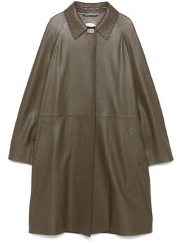 FENDI: Кожаное пальто 