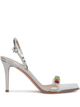 Gianvito Rossi: Серебристые сандалии 