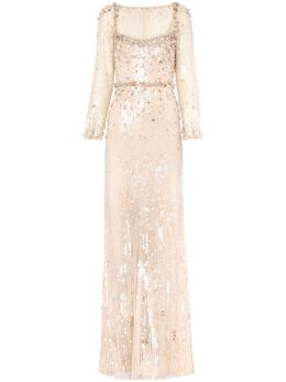 Jenny Packham: Бежевое платье 