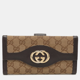 Gucci: Бежевый кошелёк  GG