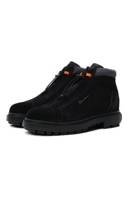 Santoni: Синие ботинки 