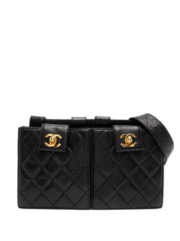 CHANEL Pre-Owned: Чёрная поясная сумка 