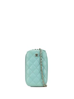 CHANEL Pre-Owned: Голубая сумка через плечо 