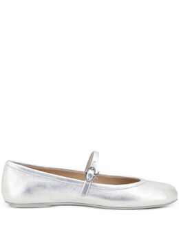 Gianvito Rossi: Серебристые балетки 