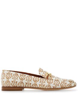 Ferragamo: Белые лоферы  Gancini