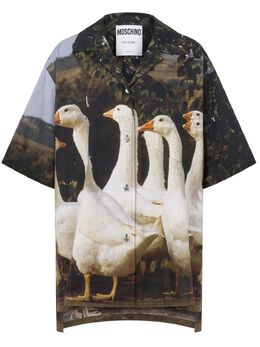 Moschino: Рубашка с принтом 