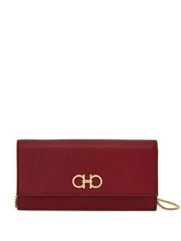Ferragamo: Бордовый кошелёк  Gancini